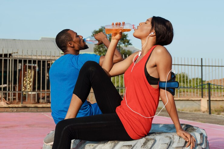 Group workout session at a Lagos fitness park