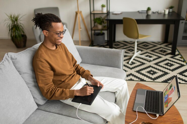 a cozy, clean, and modern apartment space with a desk setup, Ogba, Ikeja, Lagos